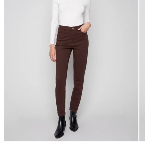 CHARLIE B Denim - NWT Charlie B Cuffed Hem Twill Jeans - Mocha